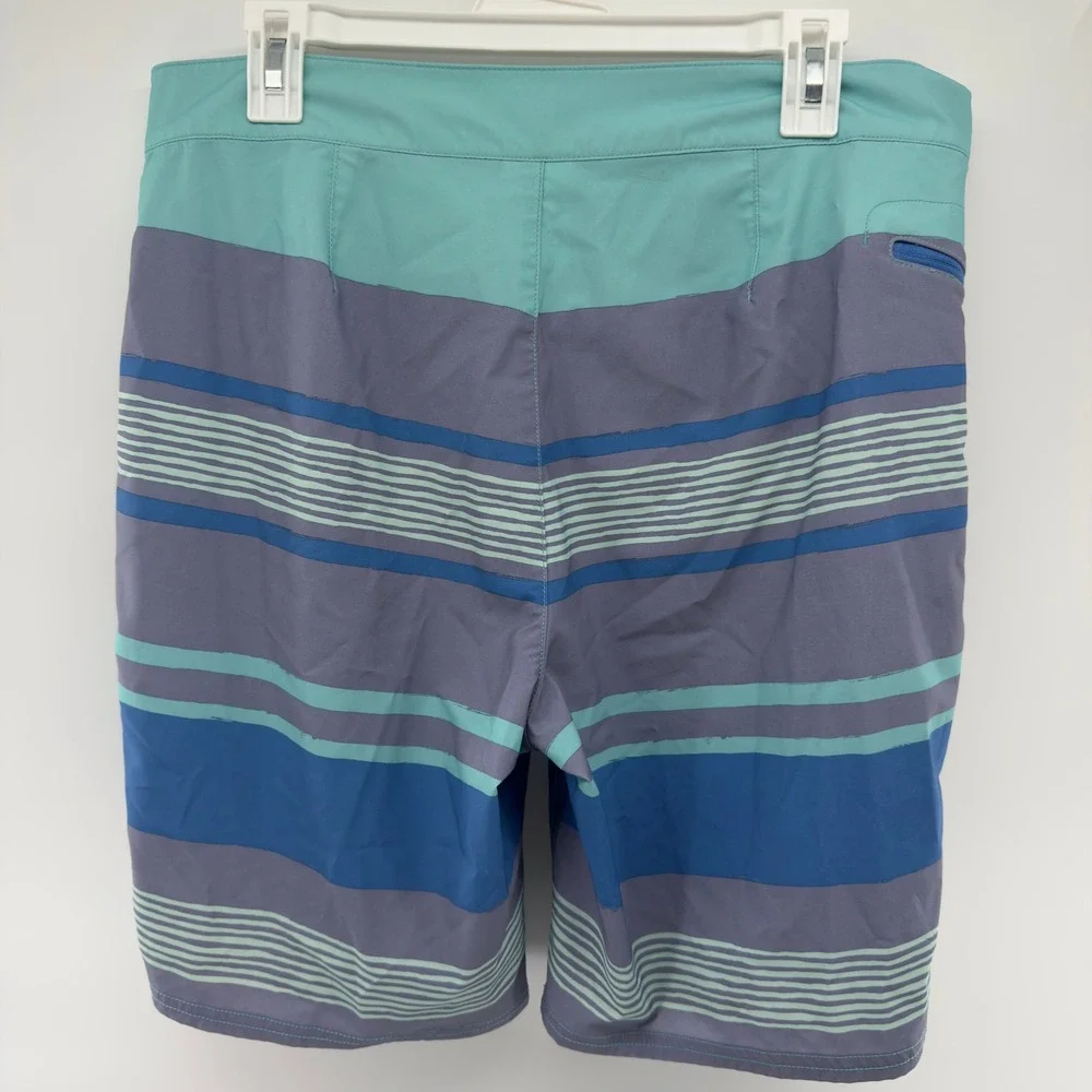 Vineyard‎ Vines Mens Blue Striped Board Shorts Swim Trunks Size 34